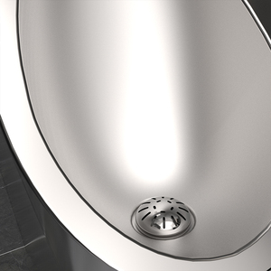 โถปัสสาวะติดผนังสแตนเลสสตีลหรูหราทันสมัยสำหรับใช้ในโรงแรมและโรงพยาบาล พร้อมระบบชำระล้างแบบแมนนวล ทำความสะอาดง่าย - Product Image 4