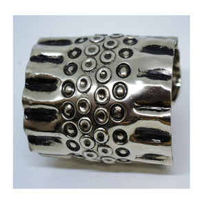 2025 Oregon 3mm Shiny <b>Silver</b> multi color stackable <b>cuff</b> Polished Hand <b>Cuff</b> Kadaa Jewelry Embosses Chunky <b>Bracelet</b> Jewelry - Product Image 1