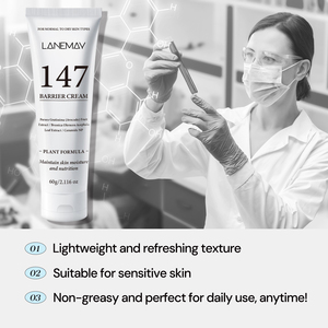 Crema Barriera Coreana Vegana OEM ODM <span class=keywords><strong>147</strong></span> per Cura Quotidiana della Barriera Cutanea, Idratazione Profonda con Acido Ialuronico e Ceramide per Pelle Danneggiata - Product Image 4