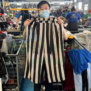 Ukay Ukay Ukay pantaloni larghi Vintage gonna balle da donna in <span class=keywords><strong>lino</strong></span> cotone elastico in vita divisa vestiti usati alla rinfusa dal Regno Unito - Product Image 3