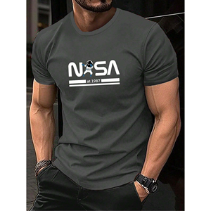 T-shirts tendance streetwear pour hommes, design personnalisé, imprimé numérique astronaute, prix bas, vente en gros - Product Image 4