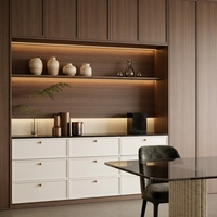 Buffet en bois de style européen personnalisé, armoire de rangement pour salle à manger