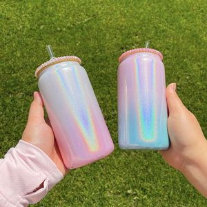 Entrepôt USA : Gobelets à bulles vierges pour sublimation 16oz, 20oz, 25oz ; Bocal en verre 20oz ; Gobelet en verre pour sublimation avec couvercle - Product Image 4