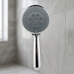 Moderna Soffione Doccia Rotondo in Plastica Cromata Lucida 20cm, Set Doccia Bagno Modello 33311 - Product Image 4