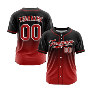 Jersey Baseball warna gradien kustom tebal penuh sublimasi cetak nomor nama dan Logo dipersonalisasi kaus Softball - Product Image 2