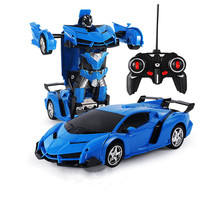 Avec CE 2 en 1 Rotation à 360 degrés 1/18 Led Transform Télécommande Rc Car Déformation Robot Car For Kids