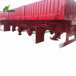 Dreiachs 30-60 Tonnen Dropside Boards Anhänger Seitenablauf Lkw-Anhänger Seitenablauf Halbwagen