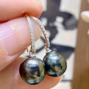 Accessoires en perles DIY, plateau vide pour boucles d'oreilles en argent S925 avec perles rondes de 8 à 13 mm, bijoux en argent tendance, crochet d'oreille - 21296 - Product Image 3