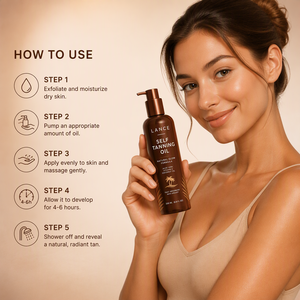 <span class=keywords><strong>Huile</strong></span> Corporelle Autobronzante Lance OEM ODM <span class=keywords><strong>pour</strong></span> une Peau Radieuse et Lisse, <span class=keywords><strong>Bronzer</strong></span> Naturel à Absorption Rapide, Non Gras et Hydratant - Product Image 4