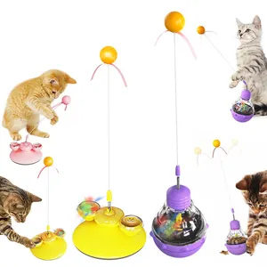 2024 New Arrival Hot Selling Cat Turntable Educational Self-pleasure Cat Teasing Stick Leaky Toys Interactive