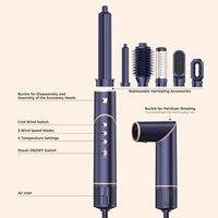 Sèche-cheveux brosse professionnel 7-en-1 puissant multi-styler avec boucleur automatique et lisseur – Le cadeau idéal pour femme et jeune fille