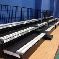 Banc long en aluminium pour salle de sport intérieure, siège de stade, tribune de basket, gradins rétractables télescopiques