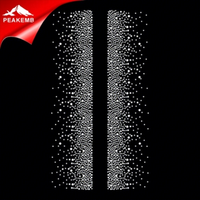 Motif de transfert thermocollant en strass de cristal pour nœuds de cheerleading, motifs en bande, pour vêtements, taille et couleur personnalisables, 12 facettes, pour mariages et événements