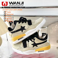 Chaussures larges décontractées en cuir confortables de haute qualité avec logo personnalisé baskets pour hommes