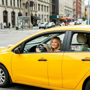 Pegatina de Vinilo Resistente a la Intemperie con Advertencia de No Fumar para Vehículos, Etiqueta de Seguridad Interior para Taxi, Autobús o Coche, con Diseño de Texto y Tamaño Personalizados - Product Image 4
