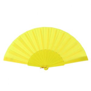 Éventail pliant en tissu de haute qualité, 23 cm, couleur noire, logo personnalisé imprimé, éventail à main en plastique pour promotion et festival - Product Image 4