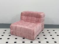 Mufang alta calidad Rosa Waffle diseño Sense sofá individual artístico reclinable sofá para habitación de niños apartamento Villa comprimido