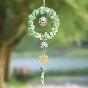 Cristal de Pedra Natural de Cura, Prisma de Ametista, Suncatcher de Vidro Suspenso, Sinos de Vento, Pingente Decorativo para Espelho Retrovisor de Carro - Product Image 3