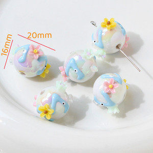 Nouveauté Mode Sac Imprimé INS Mignon et Beau Perles Peintes à la Main pour DIY Chaînes de Téléphone Bracelet Collier Boucles d'Oreilles Accessoires - Product Image 6