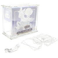 Vente en gros : Étui de présentation de cartes de jeu ETB en acrylique transparent moderne, personnalisé, écologique, facile à assembler et détachable