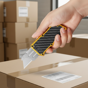 Abrecartas para el hogar, cuchillo de bolsillo con mango de aleación de aluminio aeronáutico (para manualidades/papel/regalos), cuchillo multiusos para exteriores e industrial - Product Image 4