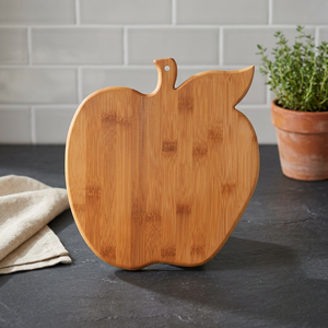 Tabla de cortar rectangular de madera orgánica natural con soporte para cuchillos, apta para lavavajillas, sostenible, 2.0 cm de grosor, segura para alimentos. - Product Image 1
