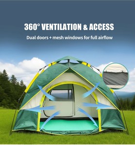 Tenda da Campeggio All-Weather per Esterni, Montaggio Facile in 1 Secondo con Finestre, Ideale per Escursioni, Picnic e Campeggio - Product Image 4