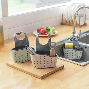 Kitchen Organizer Gadgets Sink <strong>Shelf</strong> Soap Sponge Drain Rack Silicone Storage <strong>Basket</strong> - Product Image 3