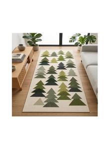 Green Forest Tree Runner <b>Rug</b> Minimalist Pine Tree Hallway Carpet Modern Nature Inspired Area <b>Rug</b> for Entryway <b>Corridor</b> Home - Product Image 1