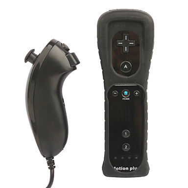 Black Nunchuck And Remote with Motion NO BOX