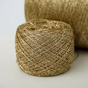 High Quality Tape Yarn For Fancy Fabric 1 7.5NM 5.2NM 4.6NM Simgle Shining Knitting Yarn