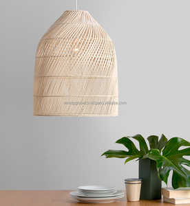 Kitchen Island Light Rattan Woven Pendant Light Shades lampada da soffitto a sospensione fatta a mano artigianato paralume a cesto - Product Image 1