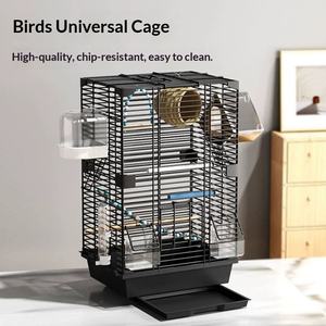 Metalen transparante vogel- en reptielenkooi extra groot huishoudelijk villa-ruimte decoratief met tijgerhuid pioenroos Xuanfeng design - Product Image 3