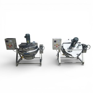 Marmite de cuisson industrielle à chauffage électrique et à gaz avec agitateur motorisé pour confitures, pâtes et viande de poulet (1 an) - Product Image 2
