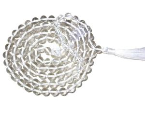 Collier Mala en cristal de quartz naturel de qualité supérieure, rond, transparent, 6 mm, 108 perles, avec pompon et perle, bijoux traditionnels bouddhistes unisexes - Product Image 1