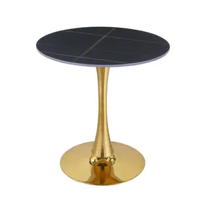 Light luxury negotiation round convertible coffee table to dining table