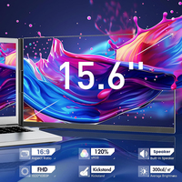 P5 Extender d'écran d'ordinateur portable Moniteur portable P5 Dual 15.6 "1080P FHD Écran sans cadre Extendeur de moniteur détachable pour ordinateurs portables