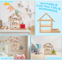 Étagère Tonie magnétique de grande taille FSC&BSCI, étagère Toniebox pour 70 à 85 figurines Tonie, étagère de rangement en bois de pin Tonie