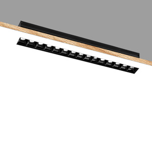 Scon hiện đại nhôm lõm trần màu đen LED tuyến tính Spotlight cho nhà phòng khách phòng ngủ nhà bếp LED lưới tản nhiệt đèn - Product Image 2