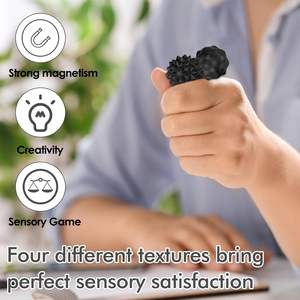 Lot de 8 balles sensorielles anti-stress en silicone noir, Kugeln magnétiques pour Noël, mariages, fêtes – Nouveauté - Product Image 5