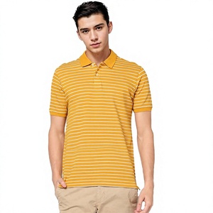 PKM068 Retro Trend <b>Black</b> <b>White</b> <b>Striped</b> Embroidered Short-sleeved Slim Breathable Casual Summer Men's Knitted for <b>Shirt</b> Wellna - Product Image 4
