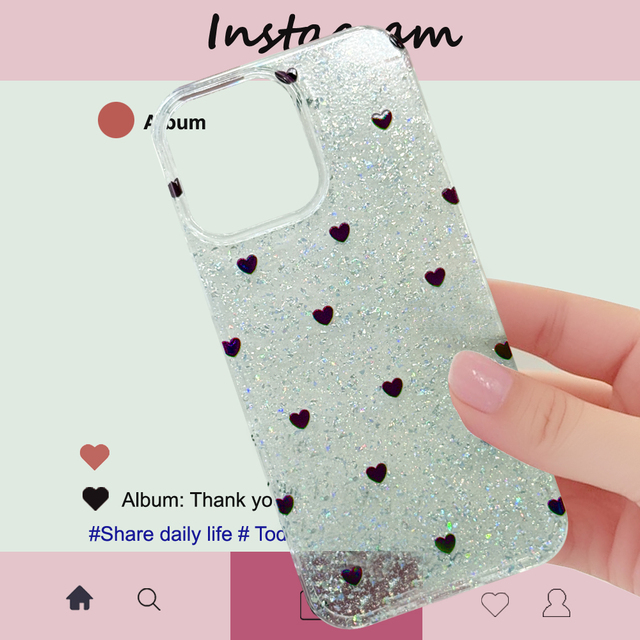 Glitter Mobile Phone Case for Iphone 16 15 14 13 Plus Pro Max Bling Epoxy Girly Bow Design Shockproof Phone Case