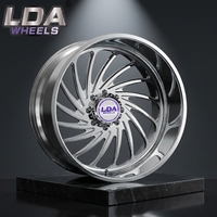 Jantes en alliage forgé sur mesure de 20 pouces à rayons en H, en alliage d'aluminium T6061, concaves profondes, pour SUV et pick-up de luxe