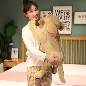 Peluche en coton PP pour simulation de princesse, grande poupée chien jaune couchée, cadeau pour enfant, vente en gros, lavée, super douce - Product Image 3