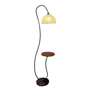 Lámpara de pie con mesa auxiliar, luz LED, decoración moderna y minimalista para sala de estar y dormitorio - Product Image 5