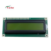 شاشة LCD من نوع Farjia بحجم 16×2 مع إضاءة خلفية LED بيضاء 5 فولت تيار مستمر 80×36 مم