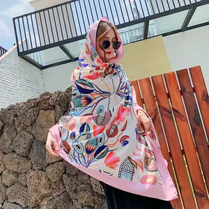 Lenço de praia de verão 190*140cm grande designer boêmio estampado xale cachecol feminino chiffon hijab