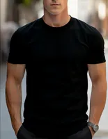 Camiseta Deportiva Personalizable de Secado Rápido y Cómoda para Hombre, Venta Caliente, Calidad al por Mayor, Nueva Llegada, Cuello Redondo, para Entrenamiento y Ejercicio