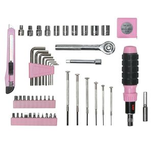 Color rosa damas 55pcs uso <span class=keywords><strong>en</strong></span> el hogar portátil trinquete mango de <span class=keywords><strong>la</strong></span> herramienta <span class=keywords><strong>en</strong></span> los casos <span class=keywords><strong>en</strong></span> que Caja de Herramientas - Product Image 2
