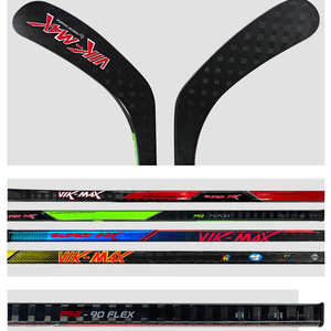 Vik-Max 126 cm Longitud 25 #   Palo de Hockey sobre Hielo y Césped Flex 24K de Fibra de Carbono Completa para Niños - Product Image 1